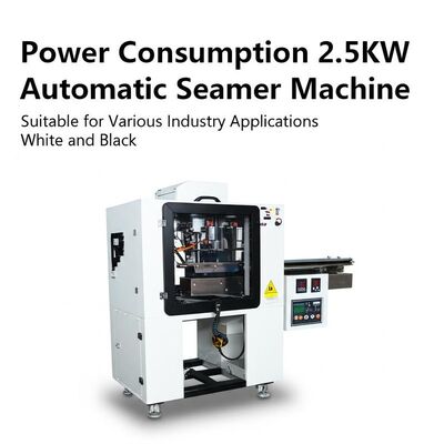 Power Consumption 2.5KW Automatic Seamer Machine Suitable for Various Industry Applications Featuring White and Black