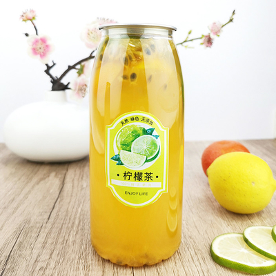 چای 650 میلی لیتری Clear Reusable Water Clear Snap Lids Grade Food