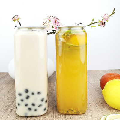 بطری نوشیدنی 0.5 لیتری شفاف با درب قوطی سس سالاد